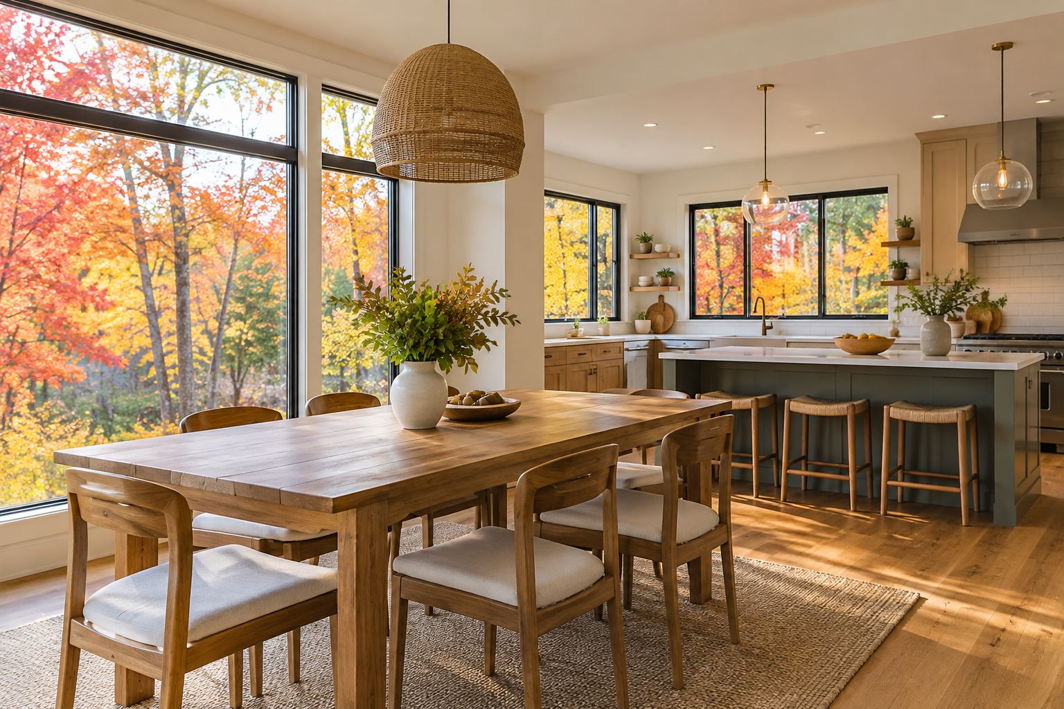 A bright open interior, illustrative